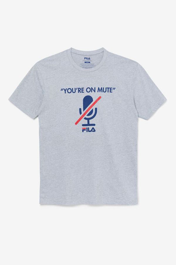 Camisetas Fila Hombre Gris - You're On Mute - España 326108FTN